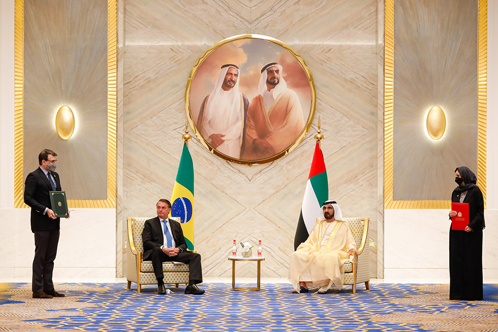 Bolsonaro em reuniÃ£o Bilateral com o Emir de Dubai, Mohammed bin Rashid Al Maktoum.