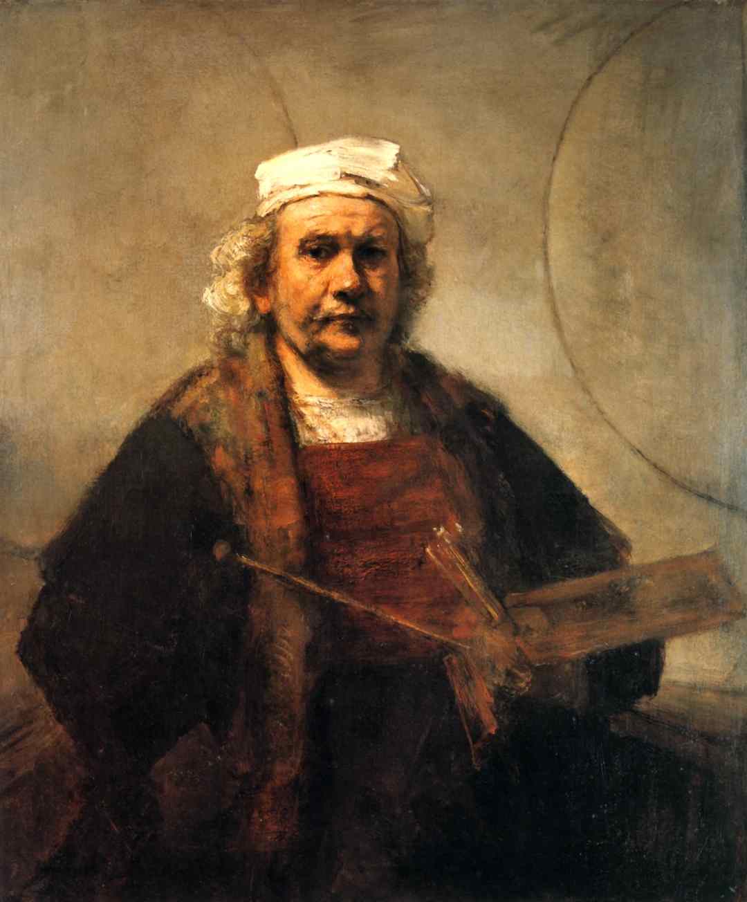 Auto-retrato e dois Círculos, Rembrandt, 1665