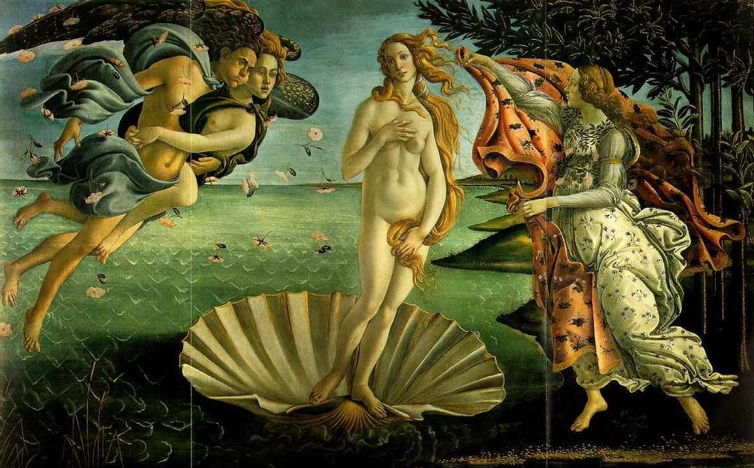 O Nascimento de Vênus, Botticelli, 1485-1487