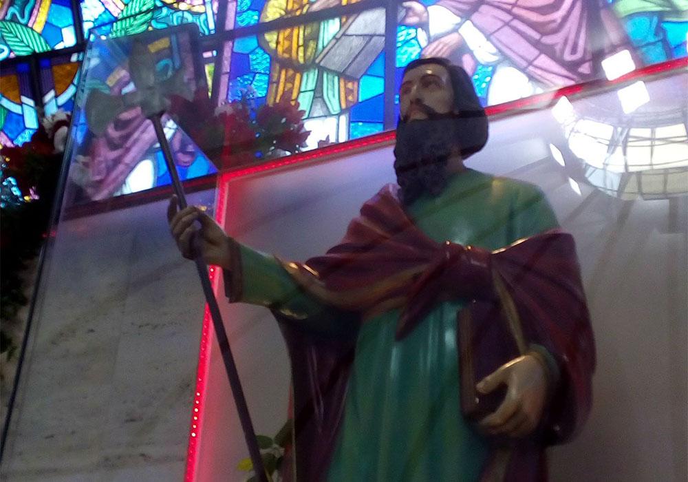 Imagem do apóstolo no Santuário Arquidiocesano de São Judas Tadeu, em Belo Horizonte
