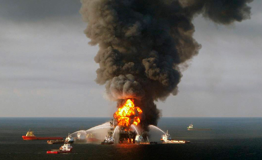O desastre da petroleira BP, no Golfo do México, em 2010, causo graves problemas ambientais