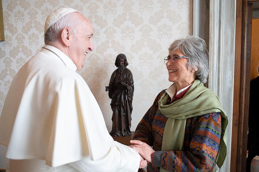 María Lía Zervino com o papa Francisco: 'Agradeço sobretudo por tentar dar à Igreja o rosto feminino que a identifica com a sua ternura, a sua proximidade e a sua misericórdia'