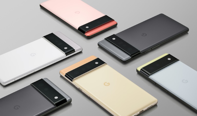 O novo smartphone do Google, Pixel 6, em imagem enviada à AFP pela companhia em 30 de julho de 2021