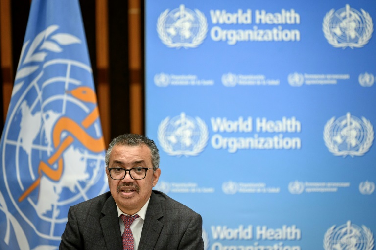 O diretor-geral da Organização Mundial da Saúde, Tedros Adhanom Ghebreyesus, na sede da OMS em Genebra, 18 de outubro de 2021