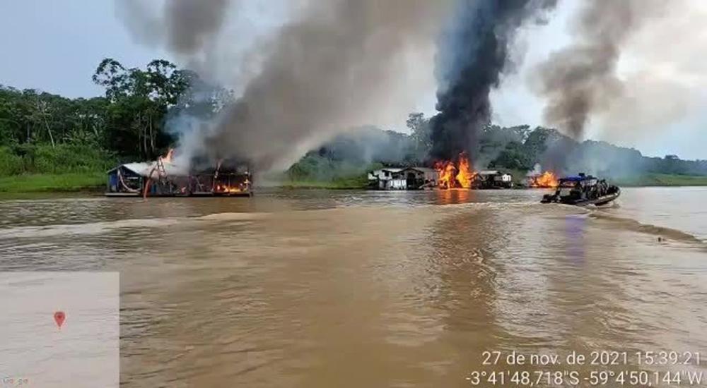 Operação da PF e das Forças Armadas no Rio Negro contra garimpo ilegal