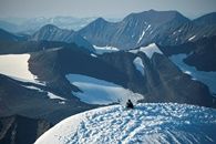 Pico sul do maciço de Kebnekaise, em 26 de agosto de 2021 ao norte da Suécia (Jonathan Nackstrand/AFP)