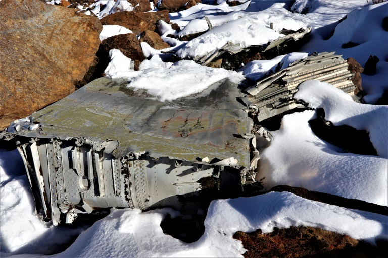 Restos de um avião da Segunda Guerra Mundial desaparecido em 1945 e encontrado agora em uma área remota do Himalaia na Índia