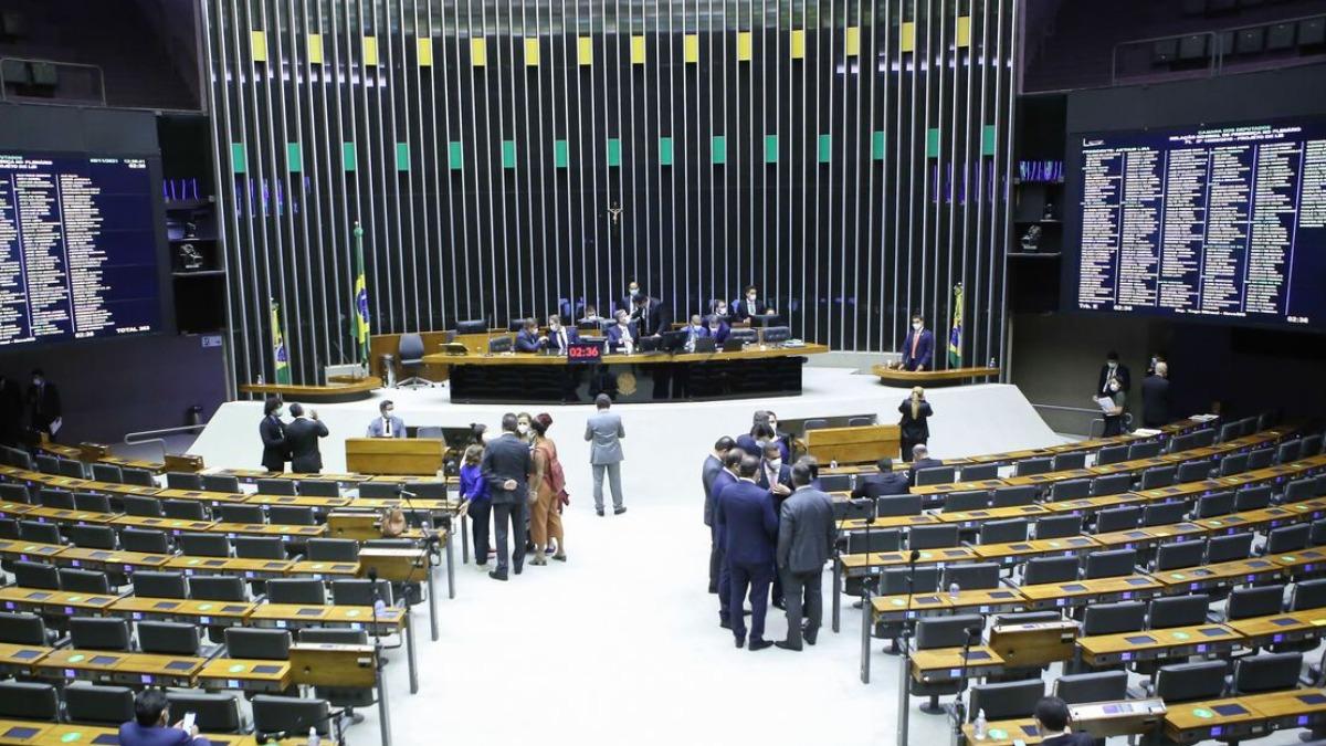 Câmara dos Deputados durante sessão